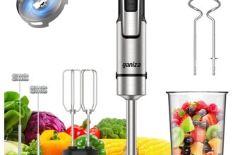 Stabmixer 5-in-1 Küchenmaschine 1200W Edelstahl Hand