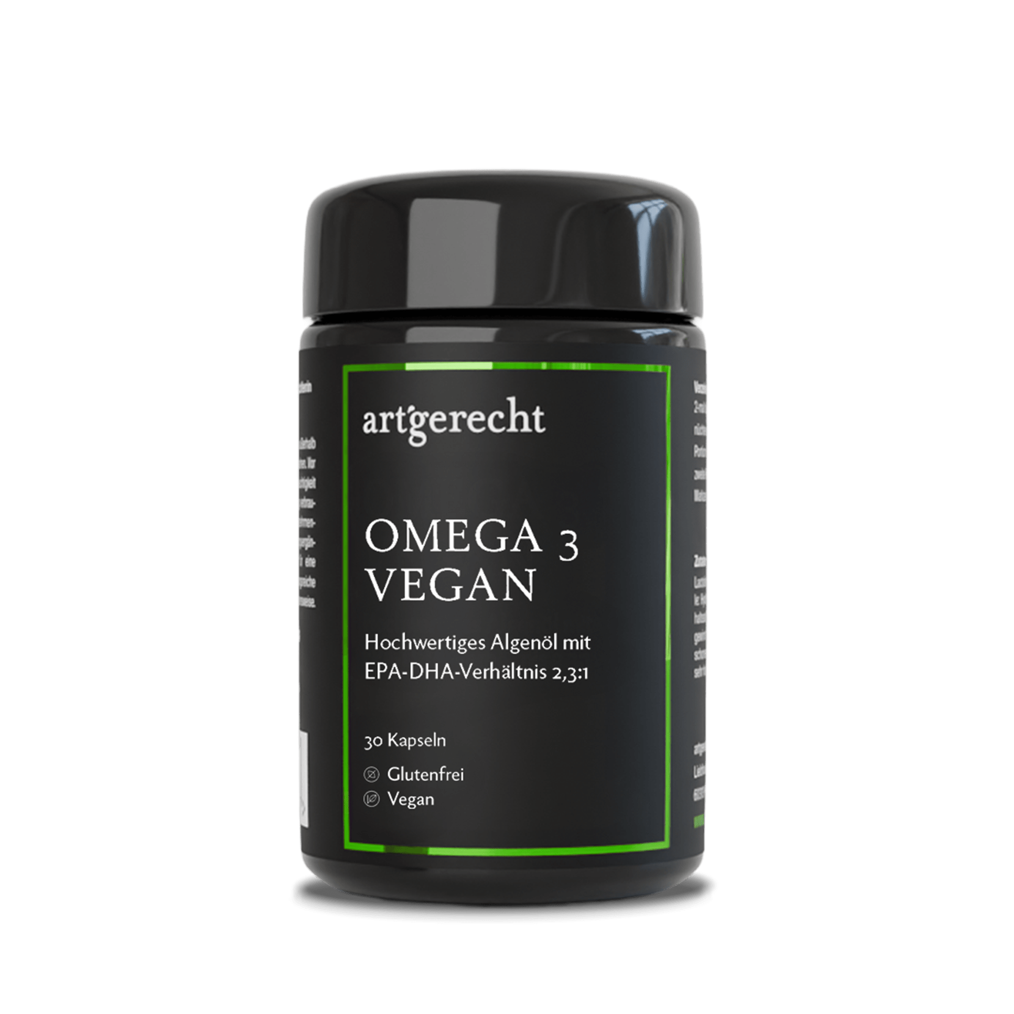 Omega 3 Vegan High EPA | 30 Kapseln | EPA & DHA Verhältnis 2,3:1 aus Algenöl – TOTOX-Wert 5.9, schonende Extraktion