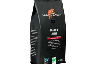 Mount Hagen Bio-Kaffee Arabica Crema, ganze Bohnen, 1000 g