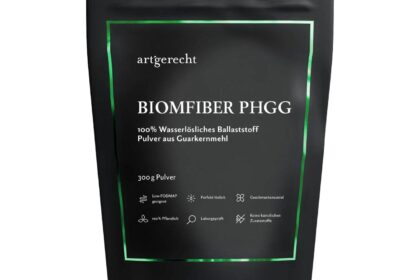 Biomfiber PHGG | 300 g | Partially Hydrolyzed Guar Gum aus Guarkernmehl – löslicher Ballaststoff, 100 % natürlich