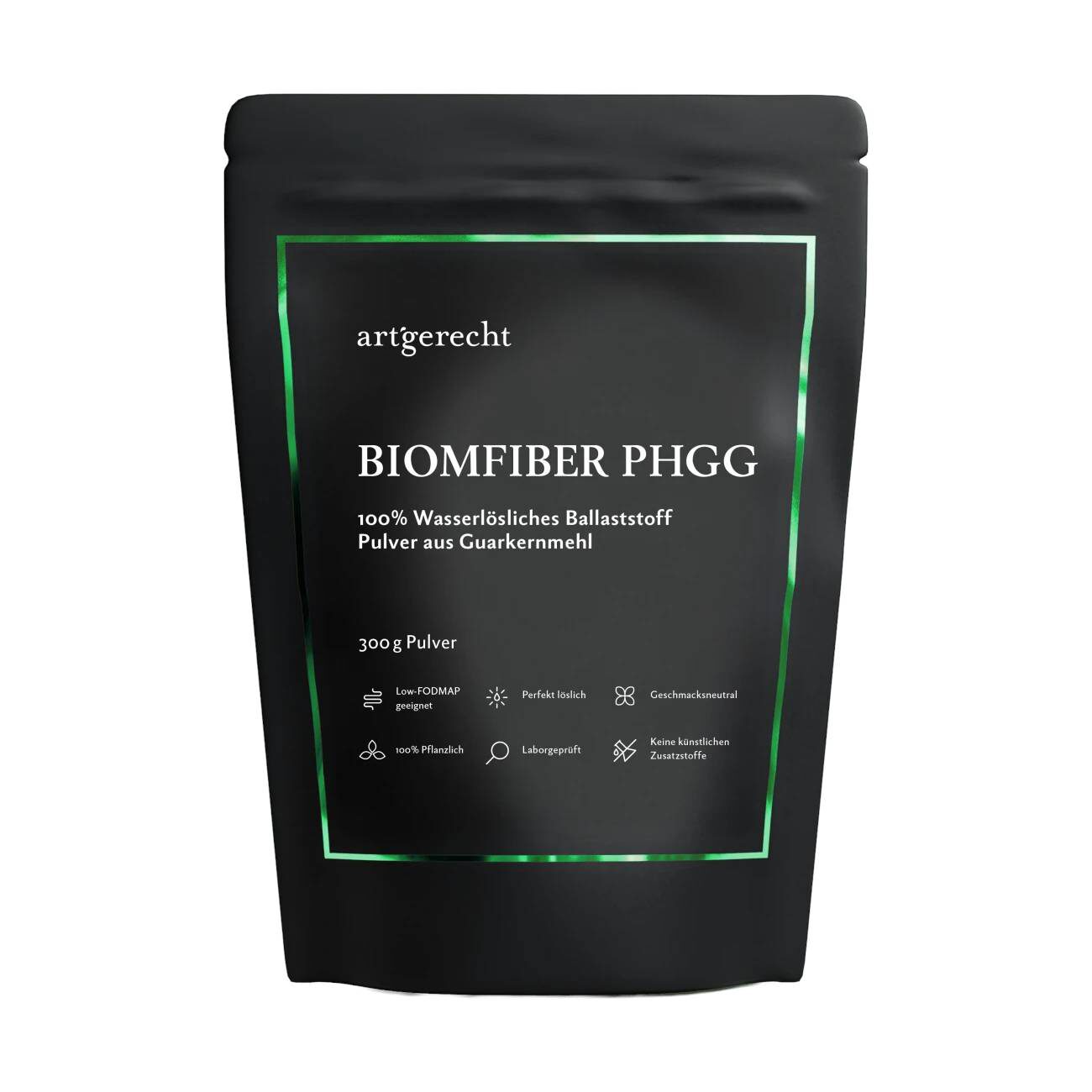 Biomfiber PHGG | 300 g | Partially Hydrolyzed Guar Gum aus Guarkernmehl – löslicher Ballaststoff, 100 % natürlich