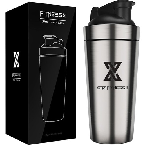 Edelstahl Shaker 700ml Fitness Protein Gym