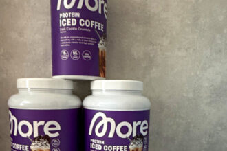 More Iced Coffee Protein Pulver 3x
