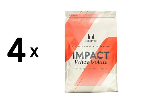 4 x Myprotein Impact Whey Isolate