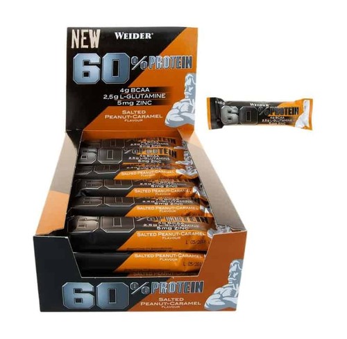 WEIDER 60% Proteinriegel 24 Stück Salted