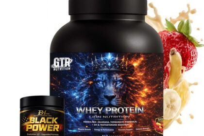 Lion Whey 5KG Banane-Erdbeere + Black