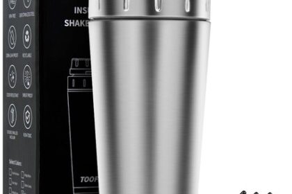 TOOFEEL Protein-Shaker-Flasche, 590 ml, doppelwandig, isoliert,